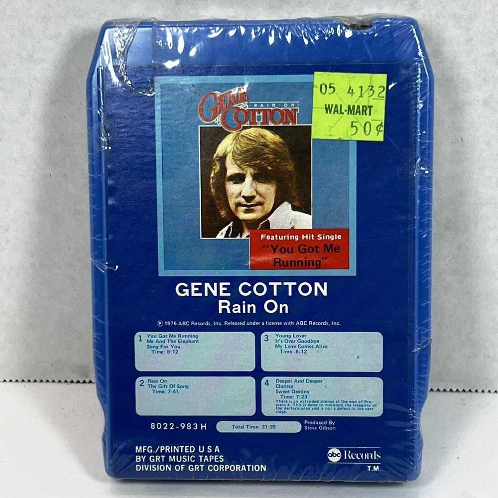 1976 Gene Cotton - Rain On  8-track  - SEALED - abc records 8022-983H